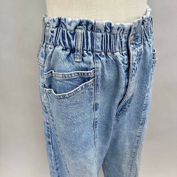 Powell Boyfriend Pull On Jeans Size Medium High Waist Paperbag - Picture 7 of 16